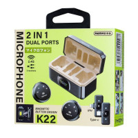 Бездротова мікрофонна система REMAX K22 dual-mic (iP/Type-C) Tarnish