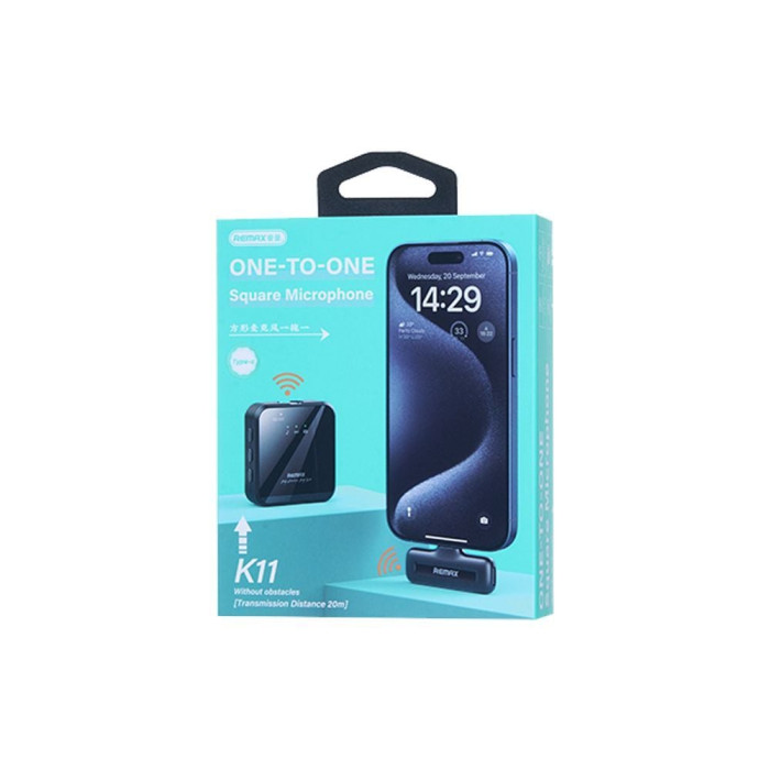 Бездротова мікрофонна система "REMAX 1 in 1 Square microphone K11" Type-c