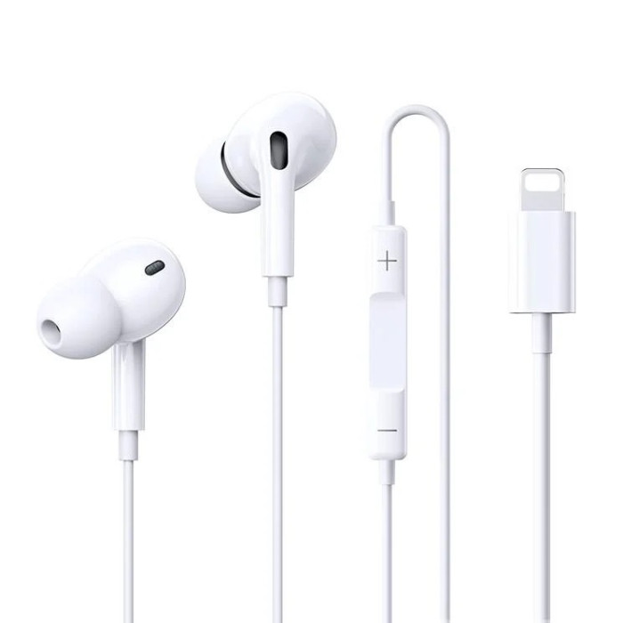 Навушники дротові REMAX Wired Earphones for Music and Call RM-575/a/i (Lightning) White