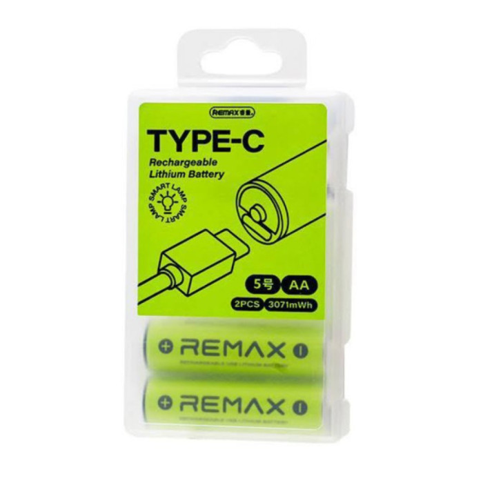 Акумулятор REMAX New Energy AA Rechargeable USB Lithium Battery 3071mWh (2шт)