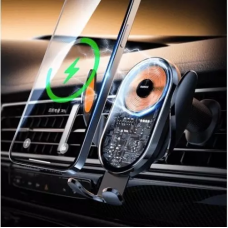 Автотримач для телефона з БЗП REMAX 15W Ultra-thin 3-Axis Linkage Car Holder  RM-C17i Black