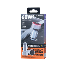 Автомобільний зарядний пристрій REMAX 60W Aluminum Alloy Colorful Light Fast Charging Car Charger CC07 Tarnish
