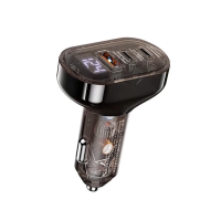 Автомобільний зарядний пристрій REMAX Cybo Series 72W PD+QC 1A+2C Transparent Fast Car Charger with Digital Display  RCC351 Black