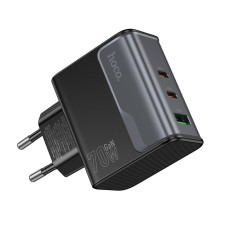 Мережевий зарядний пристрій HOCO CS75A Star Speed PD70W(2C1A) charger midnight black