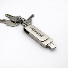 Портативний SSD Wibrand Wolf 512GB USB 3.2 Gen.2 Type-C/Type-A Read/Write 1000MB/s Silver