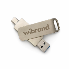 Портативний SSD Wibrand Wolf 1TB USB 3.2 Gen.2 Type-C/Type-A Read/Write 1000MB/s Silver