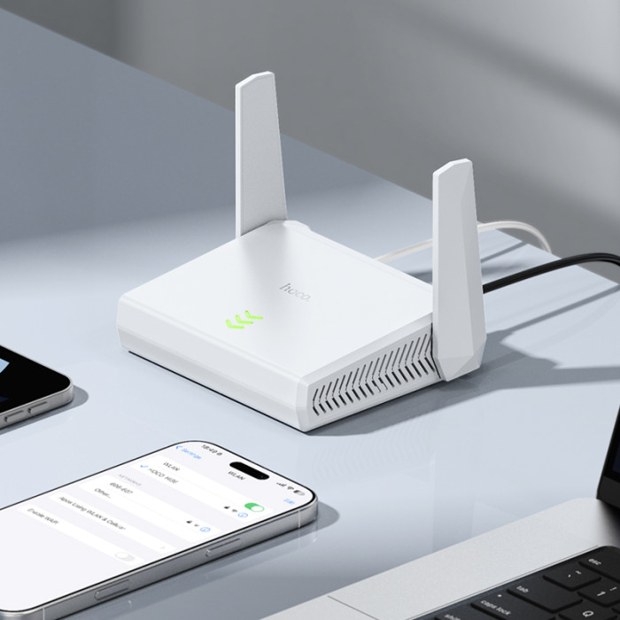 Маршрутизатор HOCO HI36 WiFi4 wireless router White