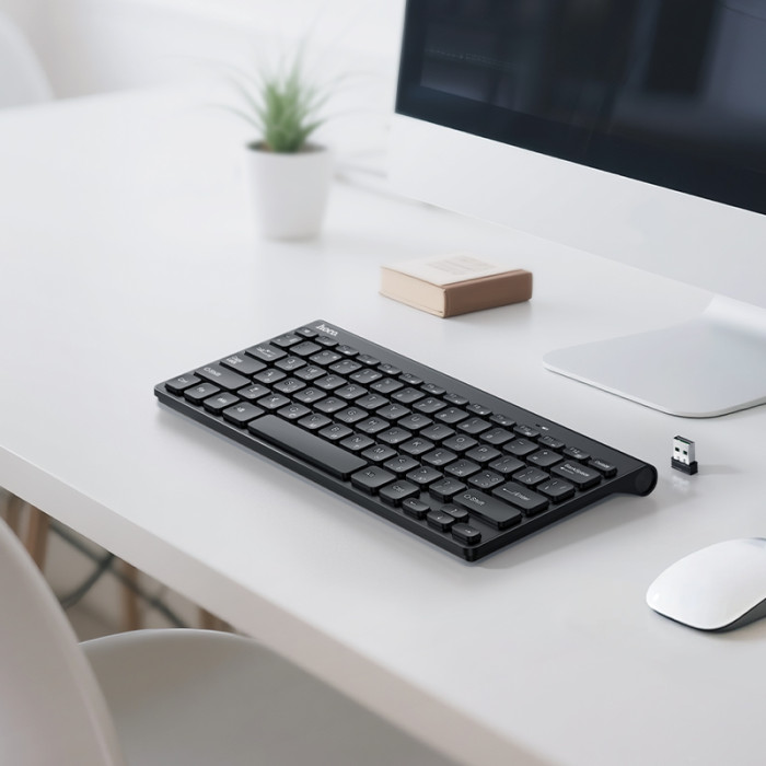 Клавіатура HOCO GM70 Dragon 2.4G wireless mini keyboard(Ukrainian version) Black