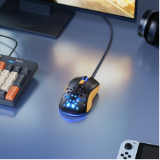 Маніпулятор миша HOCO GM51 Sky luminous gaming wired mouse black＆yellow