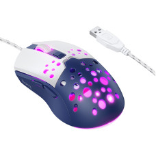Маніпулятор миша HOCO GM51 Sky luminous gaming wired mouse white＆blue