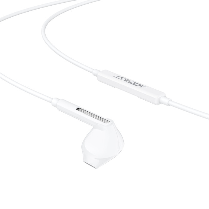 Навушники ACEFAST L13 USB-C semi-in-ear wired earphones with mic White