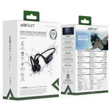 Бездротові спортивні навушники ACEFAST N10 bone conduction BT earphones, IP68, Black