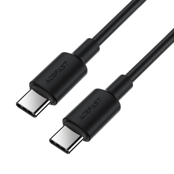 Кабель ACEFAST C25-03 USB-C to USB-C silicone charging data cable Black