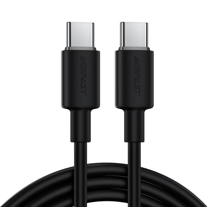 Кабель ACEFAST C25-03 USB-C to USB-C silicone charging data cable Black