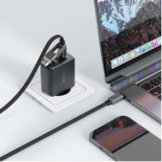 Кабель ACEFAST C25-03 USB-C to USB-C silicone charging data cable Black