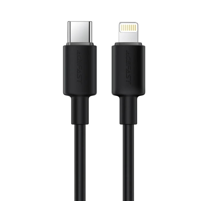 Кабель ACEFAST C25-01 USB-C to L silicone charging data cable Black