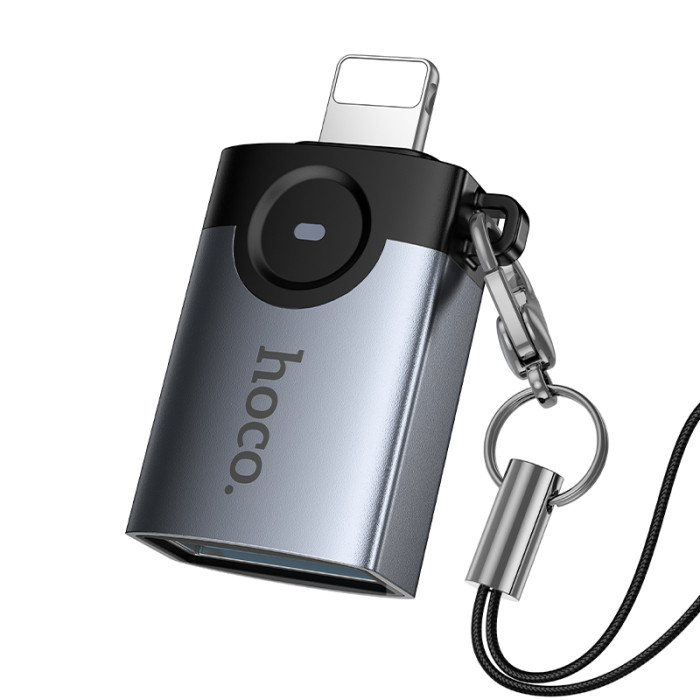 Перехідник Hoco UA46 Victory iP male to USB female adapter