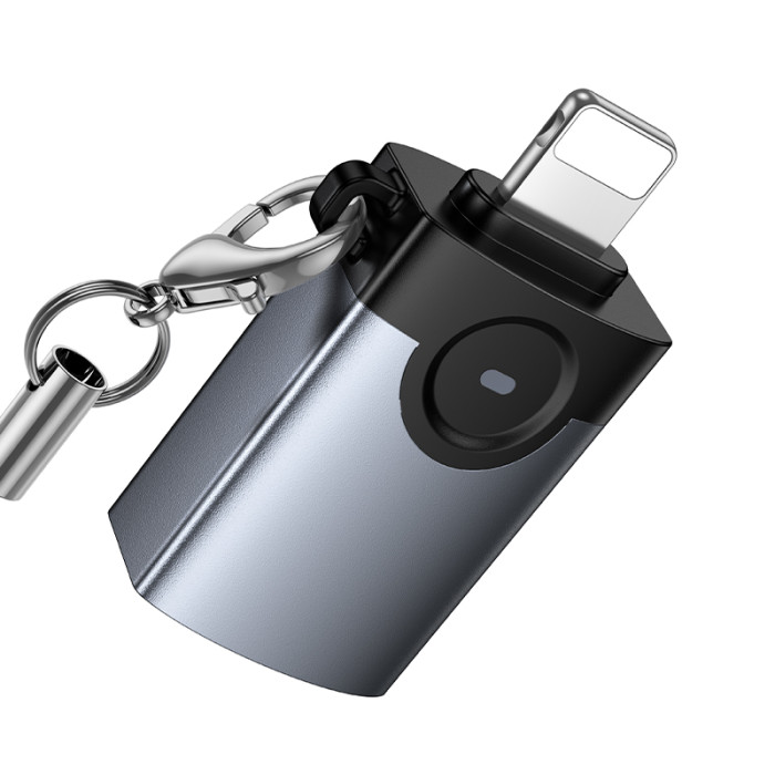 Перехідник Hoco UA46 Victory iP male to USB female adapter
