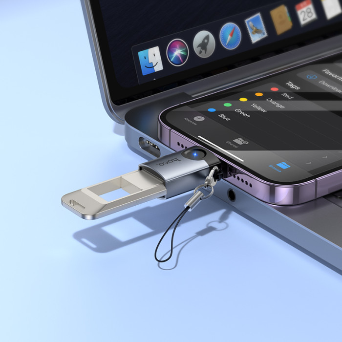 Перехідник Hoco UA46 Victory iP male to USB female adapter