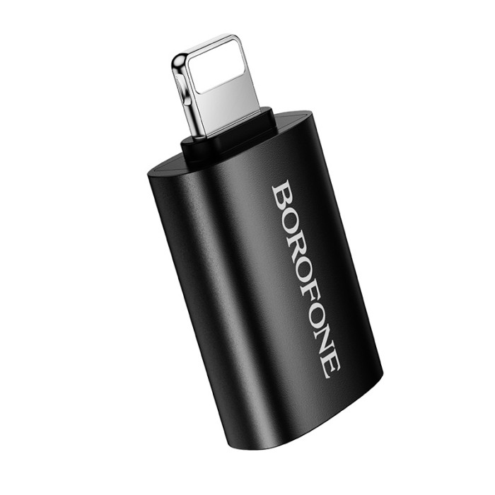 Адаптер BOROFONE BV26 iP male to USB female USB2.0 adapter Black