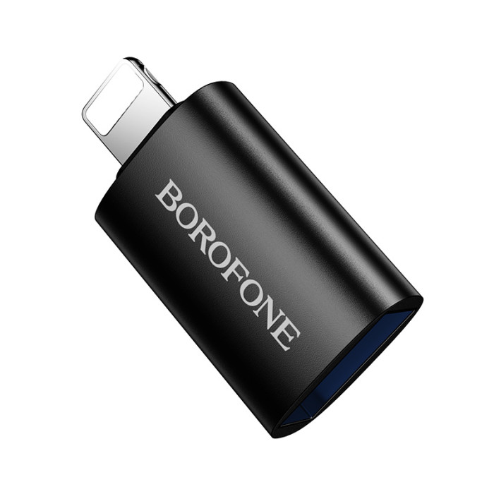 Адаптер BOROFONE BV26 iP male to USB female USB2.0 adapter Black
