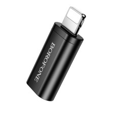 Адаптер BOROFONE BV26A iP male to Type-C female USB2.0 adapter Black