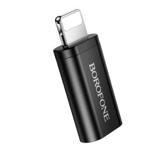 Адаптер BOROFONE BV26A iP male to Type-C female USB2.0 adapter Black