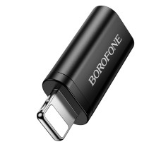 Адаптер BOROFONE BV26A iP male to Type-C female USB2.0 adapter Black