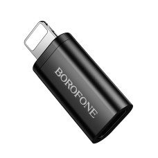 Адаптер BOROFONE BV26A iP male to Type-C female USB2.0 adapter Black