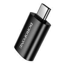 Адаптер BOROFONE BV26C Type-C male to USB female USB3.0 adapter Black