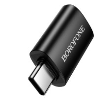 Адаптер BOROFONE BV26C Type-C male to USB female USB3.0 adapter Black