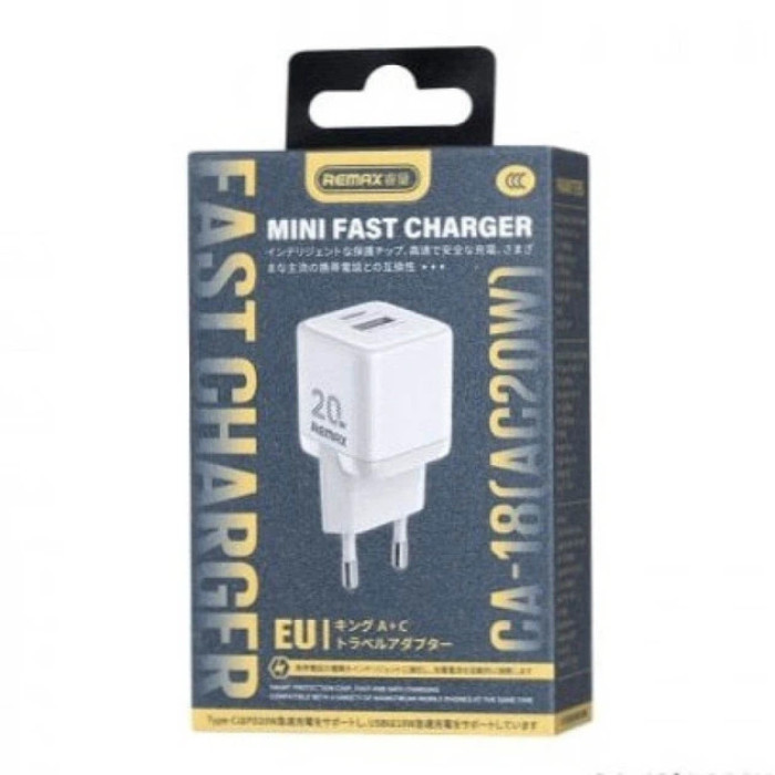 Мережевий зарядний пристрій REMAX Kings 20W A+C Charger CA-18(AC20W) EU-white