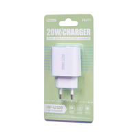 Мережевий зарядний пристрій REMAX Kiddy Series 20W A+C Fast Charger RP-U120 EU-White