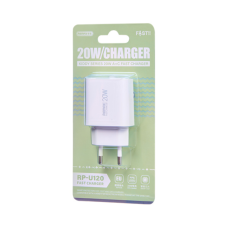 Мережевий зарядний пристрій REMAX Kiddy Series 20W A+C Fast Charger RP-U120 EU-White