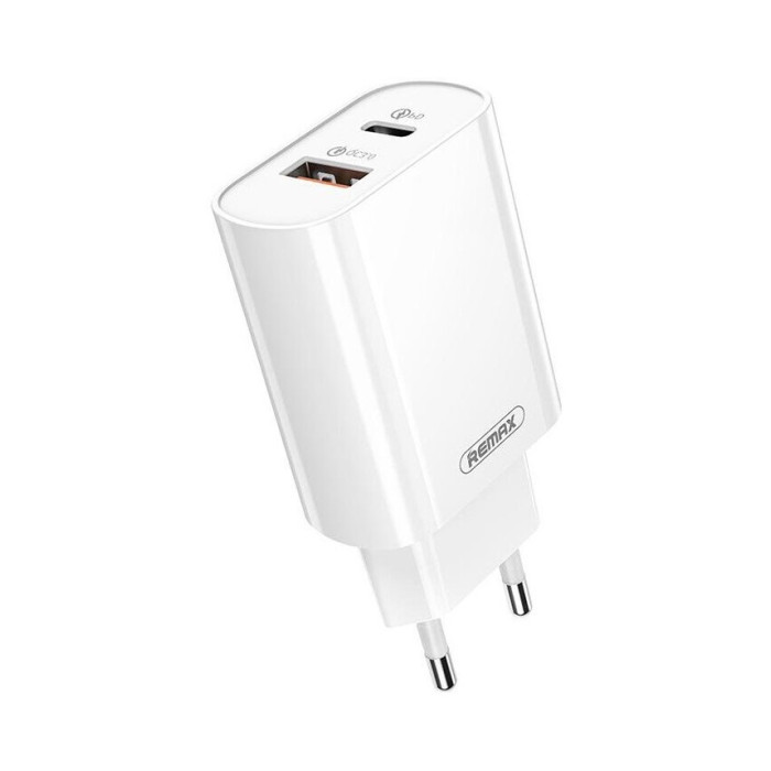 Мережевий зарядний пристрій REMAX Jane Series QC3.0+PD 20W GaN Fast Charger RP-U37 EU-White