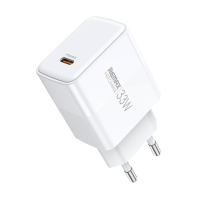 Мережевий зарядний пристрій REMAX Kiddy Series 33W 1C Fast Charger RP-U121 EU-White