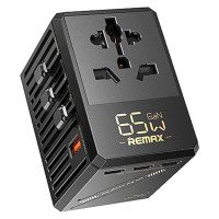 Мережевий зарядний пристрій REMAX 65W 1A4C Multifunctional GaN Fast Charger RP-U191 Black