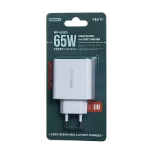 Мережевий зарядний пристрій REMAX Kiddy Series 65W A+C Fast Charger RP-U125 EU-White