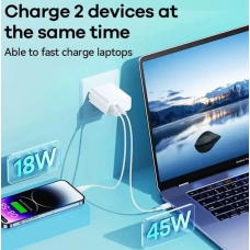 Мережевий зарядний пристрій REMAX Kiddy Series 65W A+C Fast Charger RP-U125 EU-White