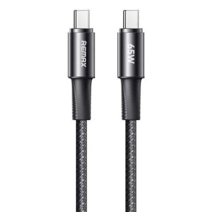 Кабель REMAX WindSpeed Series Fast charging aluminum alloy braided data cable 1.2M CB25/CB23 (C-C) 65W - Black