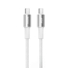 Кабель REMAX WindSpeed Series Fast charging aluminum alloy braided data cable 1.2M CB25/CB23  (C-C) 65W -  White