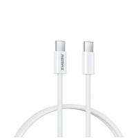 Кабель REMAX Chelectricy Series 65W PD Fast Charging Braided Data Cable  RC-C010 C-C White