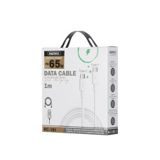 Кабель REMAX  Marlik Series PD 65W Fast Charging Cable RC-191 C-C  Type C-Type C-White