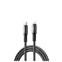 Кабель REMAX WindSpeed Series Fast charging aluminum alloy braided data cable CB25 (C-L)  30W - Black 1.2M