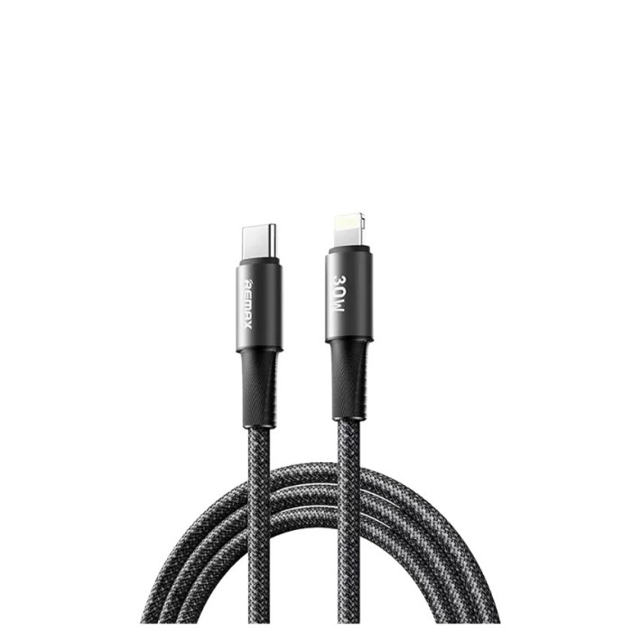 Кабель REMAX WindSpeed Series Fast charging aluminum alloy braided data cable CB25 (C-L) 30W - Black 1.2M