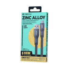 Кабель REMAX Pisces Series  Zinc Alloy Braided Data Cable CB37 1.2M (A-C)-66W