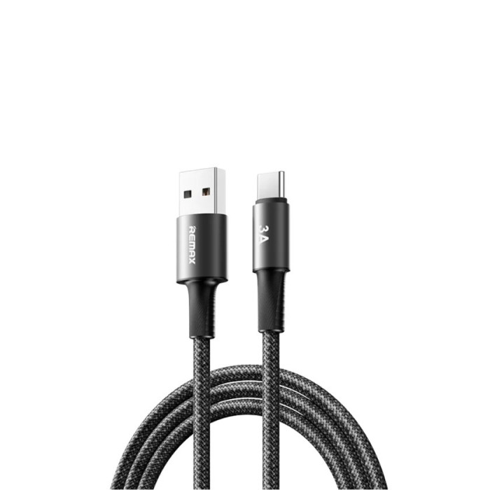Кабель REMAX WindSpeed Series Fast charging aluminum alloy braided data cable CB25 A-C) 3A - Black 1.2M