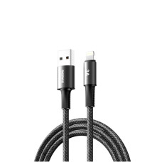 Кабель REMAX WindSpeed Series Fast charging aluminum alloy braided data cable CB25  (A-L)  3A - Black 1.2M