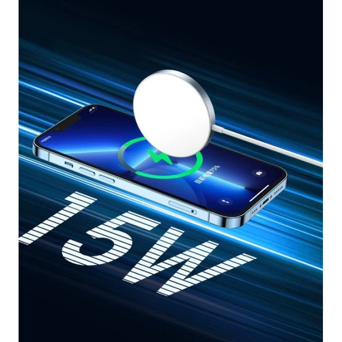 Бездротовий зарядний пристрій REMAX Jinga Series 15W Magnetic Wireless Fast Charger RP-W58 White