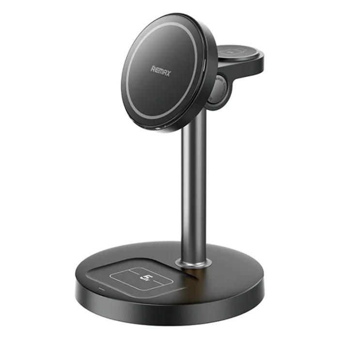 Бездротовий зарядний пристрій REMAX 20.5W upgrade free desktop magnetic 3 in 1 wireless charger CW01 Black